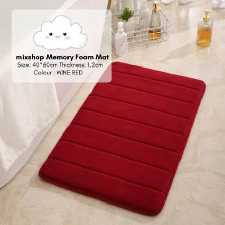 Picture of Mixshop Memory Foam Floor Mat Wine Red