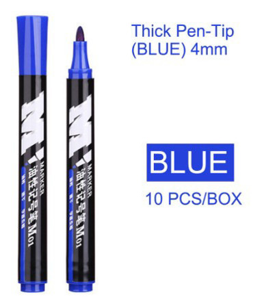 Picture of Mixshop Oil Based Permanent & Waterproof Marker Pen Blue 4mm