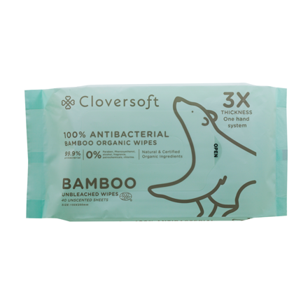 Picture of Cloversoft Antibacterial Wipes 40's